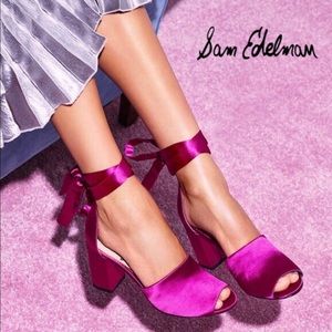 Sam Edelman Odele Hot Pink Satin Heels 💕